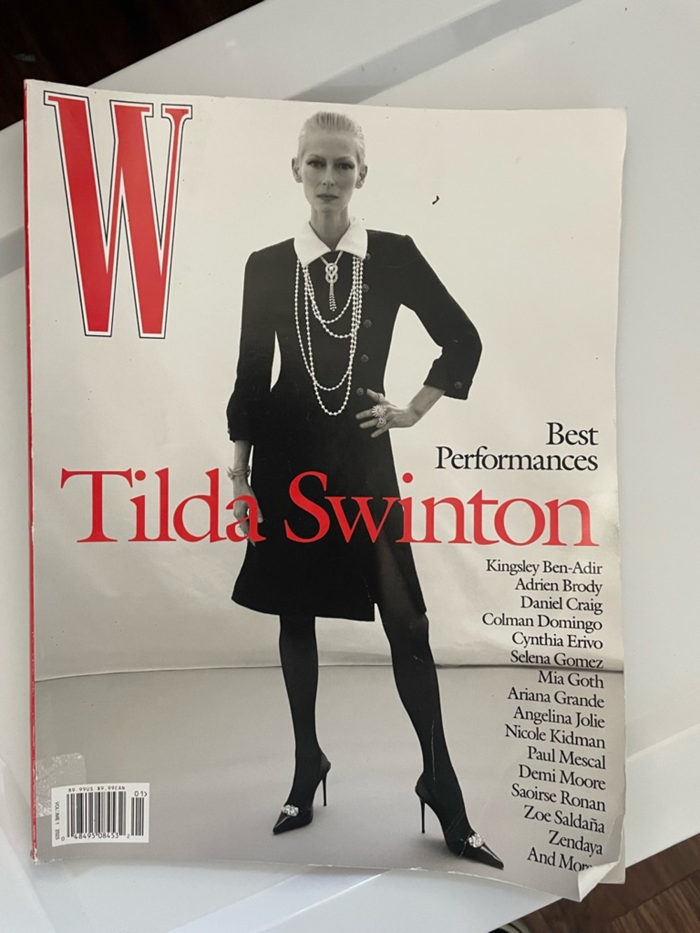 Huge W Magazine Cover Featuring Tilda Swinton - Black & White